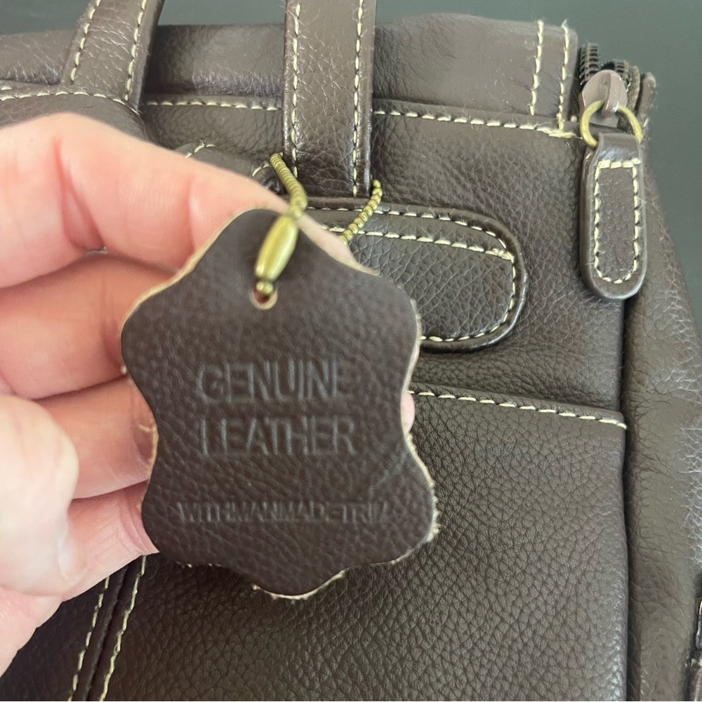 Brown Leather Backpack - image 5